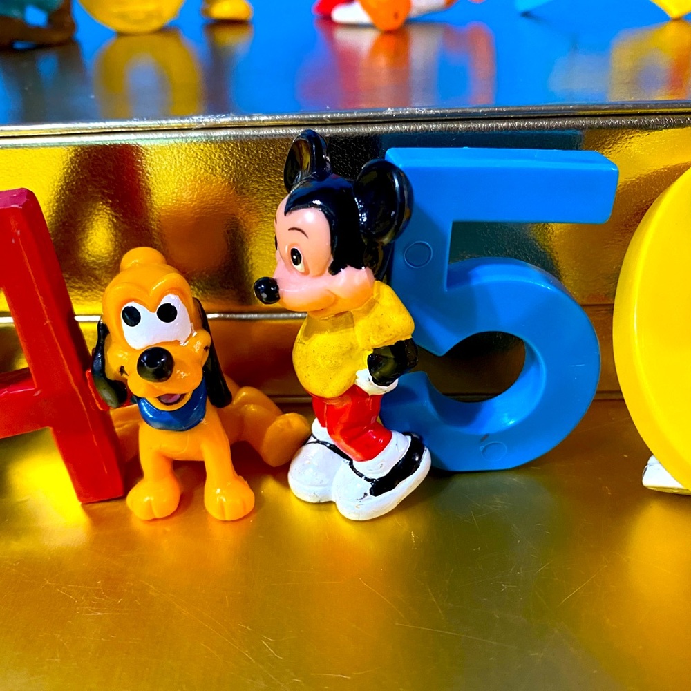 WALT DISNEY VTG 80’s MICKEY PLUTO GOOFY DONALD DUCK w/NUMBERS APPLAUSE PVC TOYS - Picture 5 of 13